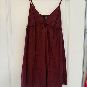 Burgundy Sleeveless Dress